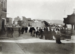 Spanyolország, Ronda, a Plaza España a Puente Nuevo (Új Híd)-on keresztül a Calle Armiñán felé nézve., 1915, Jakucs János, Honti család, Fortepan #220803