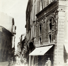 Olaszország, Bologna, Via Rizzoli a Piazza di Porta Ravegnana felől., 1914, Jakucs János, Honti család, utcakép, Fortepan #220828