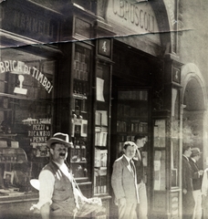 Olaszország, Firenze, Via della Condotta 4., 1914, Jakucs János, Honti család, utcakép, férfiak, Fortepan #220830