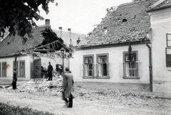 Szlovákia, Kassa, Bethlen Gábor körút (Kuzmányho ulica)-i házak az 1941. június 26.-i bombázás után., 1941, Matthaeidesz Konrád, épületkár, Fortepan #220873