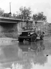 1954, Jakucs János, Kalivoda Alajos, Dodge-márka, Dodge WC-széria, rendszám, pótkerék, Fortepan #220891