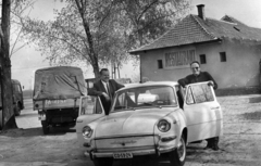 1968, Jakucs János, Kalivoda Alajos, Skoda-márka, rendszám, Fortepan #220931