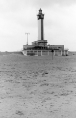 Belgium, Blankenberge, az Északi-tenger partja, strand és a világítótorony., 1962, Jakucs János, Kalivoda Alajos, világítótorony, Fortepan #220941