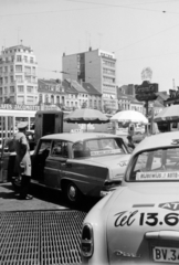 Belgium, Brüsszel, Boulevard de Waterloo Place de Louise felől nézve., 1962, Jakucs János, Kalivoda Alajos, Fortepan #220951