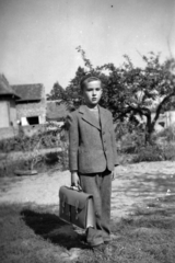 1955, Laborcz György, schoolbag, Fortepan #221267