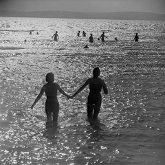 Hungary, Balatonvilágos, Balatonaliga., 1968, MHSZ, dusk, Fortepan #22135