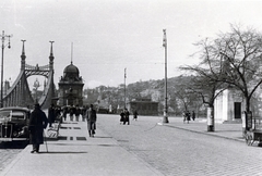 Magyarország, Budapest V., Fővám tér, a Szabadság (Ferenc József) híd pesti hídfője., 1941, Lajtai László, Budapest, Fortepan #221524