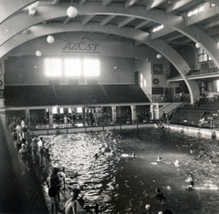 Magyarország, Margitsziget, Budapest, Hajós Alfréd Nemzeti Sportuszoda., 1935, Fábián István, reklám, Az Est, uszoda, Fortepan #221773