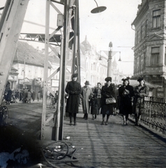 Románia,Erdély, Nagyvárad, Szent László híd a Bémer tér (Piata Regele Ferdinand I) felé nézve., 1940, Garamvölgyi Lajos, Fortepan #221806