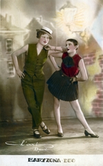 1930, Milkovits Gábor, costume, play, cabaret, colored picture, cross-dressing, dance, revue, Fortepan #222257