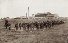 1915, Milkó, Hungarian soldier, factory chimney, Fortepan #222555