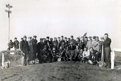 1942, Sík Endre, tableau, shovel, labor service, Fortepan #222680