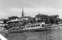 Olaszország, Stresa, Lago Maggiore, Isola dei Pescatori, más néven Isola Superiore, Szent Viktor-templom (Chiesa di San Vittore)., 1957, Fejes Anikó, sétahajó, Fortepan #222742