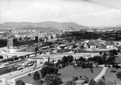 Ausztria, Bécs, Venediger Au, kilátás a Práter óriáskerekéből a Nordbahnhof irányába., 1957, Fejes Anikó, látkép, Fortepan #222748