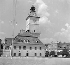 Románia,Erdély, Brassó, Fő tér (ekkor Piața 23 August, ma Tanács tér, Piața Sfatului), Tanácsháza (egykor Városháza, ma múzeum)., 1961, Pálfi Balázs, Fortepan #22303