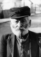 1960, Almássy László, pipe, beard, moustache, cap, portrait, man, Fortepan #223070