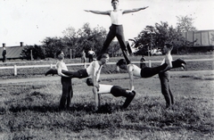 1933, Fortepan/Album066, feat, exercise, human pyramid, Fortepan #223623