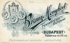 Hungary, Budapest VII., Rákóczi (Kerepesi) út 56., Braun Menyhért fényképészeti műterme., 1906, Kellerné Alánt Andrea, Budapest, Fortepan #223765