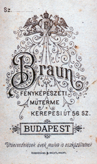 Hungary, Budapest VII., Rákóczi (Kerepesi) út 56., Braun Menyhért fényképészeti műterme., 1906, Kellerné Alánt Andrea, Budapest, Fortepan #223767