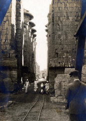 Egyiptom, Luxor, Karnak, Ámon-Ré temploma, a nagy csarnok oszlopsora., 1928, Egri János, hieroglifa, Fortepan #223986