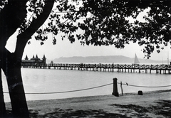 Hungary, Balatonfüred, a fürdőház a mai Tagore sétányról nézve., 1932, Kieselbach Tamás, Fortepan #224107