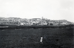 Hungary,Lake Balaton, Tihany, Belső-tó, szemben fent a Bencés Apátság., 1932, Kieselbach Tamás, Fortepan #224109