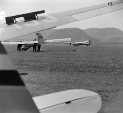 Hungary, Budakeszi, Farkashegyi repülőtér, Rubik R-26S Góbé vitorlázó repülőgép., 1975, MHSZ, Hungarian brand, airplane, airport, sailplane, registration mark, Fortepan #22424