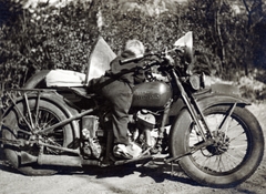 1936, Kieselbach Tamás, oldalkocsis motorkerékpár, Fortepan #224250