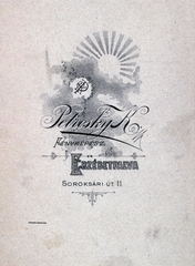 1905, Kovács Györgyi, studio, photographer, verso, Fortepan #224613