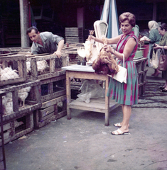 Magyarország, Budapest II., Fény utcai piac., 1967, Horváth May László, színes, Budapest, Fortepan #224659