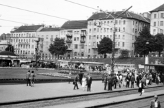 Magyarország, Budapest II.,Budapest I., Széll Kálmán (Moszkva) tér, szemben a Vérmező út házsora., 1967, Horváth May László, Budapest, Fortepan #224662