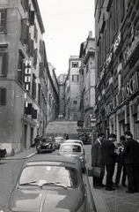 Olaszország, Róma, Via delle Tre Cannelle, szemben a Via della Cordonata., 1960, Dr. Iván Zoltán, lépcső, Fortepan #224790