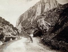 Romania,Transylvania, Aiud, a Kőköz sziklaszoros., 1912, Lechner hagyaték, rock, mountain pass, bicycle, Fortepan #224941