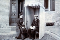 1912, Lechner hagyaték, windbreak cab, peeking, Fortepan #225024