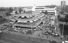 Magyarország, Budapest XI., Fehérvári út, piac. Háttérben a Skála Áruház., 1982, Magyar Rendőr, piac, Budapest, Fortepan #22505