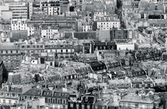 France, Paris, kilátás az Eiffel-toronyból., 1958, Vincent Till Baumgartner, picture, roof, Fortepan #225104