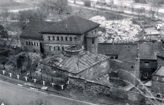 Magyarország, Tabán, Budapest I., rálátás a Rác fürdőre a Hegyalja út felől., 1960, Vincent Till Baumgartner, Budapest, háztető, Fortepan #225147