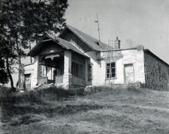 Hungary, Balatonalmádi, Kompolthy utca 1., a Martinovics utcai kereszteződésnél. Kompolthy nyaraló / Jób-villa., 1955, Vincent Till Baumgartner, ladder, Fortepan #225151