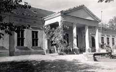 1955, Vincent Till Baumgartner, public building, pediment, colonnade, Fortepan #225153