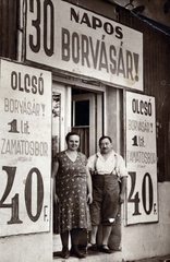 1943, Vincent Till Baumgartner, üzletportál, büszkeség, tipográfia, bőr, Fortepan #225551