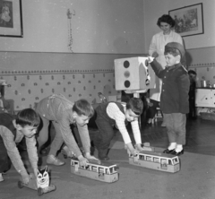 Hungary, 1965, Magyar Rendőr, education, toy, signal, nursery, interior, Fortepan #22558