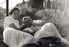 1938, Vincent Till Baumgartner, white dress, women, relaxation, Fortepan #225612