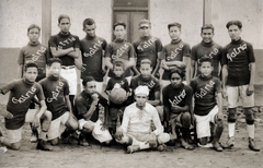 1921, Porgeth Imre, soccer ball, soccer team, Fortepan #225727