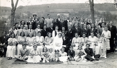 Hungary, esküvői csoportkép., 1948, Karsai Magdolna, tableau, wedding ceremony, Fortepan #225931