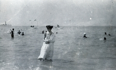 France, tengerpart, strand., 1912, Szántó Ildikó, bath, Fortepan #226125