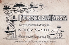 1915, hátlap, fényképész, műterem, Fortepan #226272