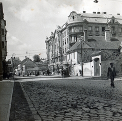 Hungary, Debrecen, Szent Anna utca, szemben a többszintes épület a Batthyány utca sarkán áll., 1936, Fóris Gábor / Vastagh Miklós hagyatéka, Fortepan #226412