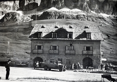 Olaszország, Dolomitok, Pordoi-hágó, Albergo Maria., 1931, Alföldy Mari, Fortepan #226592