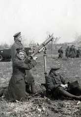 Magyarország, a Magyar Királyi Folyamőrség matrózai légvédelmi géppuskával. A felvétel egy gyakorlat alkalmával készült., 1933, Alföldy Mari, Schwarzlose-márka, gépfegyver, légvédelem, folyamőrség, Fortepan #226604