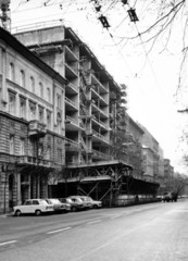 Magyarország, Budapest VII., Damjanich utca, a 41-43. szám alatt a Bárczi Gusztáv Gyógypedagógiai Tanárképző Főiskola gyakorló iskolájának építkezése (később az ELTE gyakorló iskolája)., 1978, Középületépítő Vállalat - Kreszán Albert - Koczka András - Kemecsei József, Budapest, Fortepan #226880